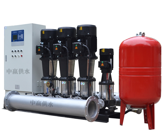 變頻恒壓供水系統(tǒng)主要由PLC、變頻器、觸摸屏、壓力變送器、動(dòng)力及控制線路以及泵組組成